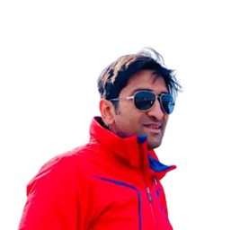 Customer in a red jacket and sunglasses